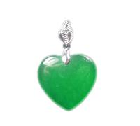 BgnEhRfL Collana di giada verde Cuore di giada Cuore di pesca