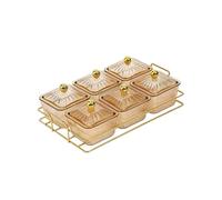 BgnEhRfL fruttiera, Snack Plate Divided Serving Platter with Lid Appetizer Tray Dishes for Nuts Fruits