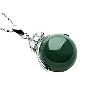 BgnEhRfL giada, collana con ciondolo, Collana con perle di giada rotonde, modello femminile ...