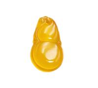 BgnEhRfL giada, collana con ciondolo, Collana di giada gialla naturale Feng Shui Calcedonio Agata Zucca Fortuna