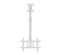 BgnEhRfL Supporto TV, Supporto da parete for TV, girevole a 360°, supporto da soffitto for TV a sinistra e a destra, supporta schermi fino a 65 kg, adatto a schermi LED da 32-70 pollici(White)