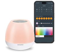 BGOVERSS White Noise Sound Machine per bambini, macchina del suono del sonno con luce notturna, allenatore del sonno per bambini con 24 suoni lenitivi, succhietto rumore bianco con timer, telecomando