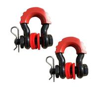 BGRVCKS 28660lbs Break Strength D-Ring Anchor Grillo per Jeep Recupero Veicolo Fuoristrada 5/8 "18mm Pin Towing Gear Copertura Gancio ad Occhiello(Nero)