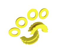 BGRVCKS Barre Traino Grilli con Anello A D con Rondelle per Grilli Standard da 3/4 di Pollice Accessori per Protezione Paraurti Copertura Gancio ad Occhiello(Giallo)