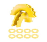 BGRVCKS Barre Traino Grilli con Anello A D Isolatori con Rondelle per Grilli da 3/4 di Pollice 5/8 Pollici Paraurti Proteggi Accessori Copertura Gancio ad Occhiello(Giallo)