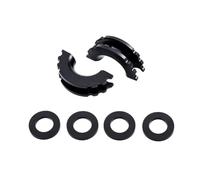 BGRVCKS Isolatore Grillo con Anello A D con Rondelle Grilli Traino 3/4 Pollice Grillo di Prua Hackles Accessori per Auto per Paraurti Copertura Gancio ad Occhiello(Nero)