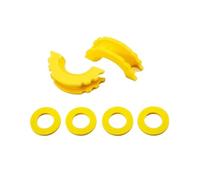 BGRVCKS Isolatore per Grillo con Anello A D con Rondelle Grilli di Traino 3/4 Pollice Grillo Prua Hackles Accessori per Auto per Paraurti Copertura Gancio ad Occhiello(Giallo)