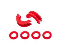 BGRVCKS Isolatore per Grillo con Anello A D con Rondelle Grilli di Traino 3/4 Pollice Grillo Prua Hackles Accessori per Auto per Paraurti Copertura Gancio ad Occhiello(Rosso)