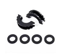 BGRVCKS Isolatore per Grillo con Anello A D con Rondelle Grilli di Traino 3/4 Pollice Grillo Prua Hackles Accessori per Auto per Paraurti Copertura Gancio ad Occhiello(Nero)