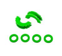 BGRVCKS Isolatore per Grillo con Anello A D con Rondelle Grilli di Traino 3/4 Pollice Grillo Prua Hackles Accessori per Auto per Paraurti Copertura Gancio ad Occhiello(Verde)