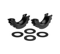 BGRVCKS Isolatore per Grillo con Anello A D con Rondelle per Grilli Traino 3/4 Pollice Grillo Prua Hackles Accessori per Paraurti Copertura Gancio ad Occhiello(Nero)
