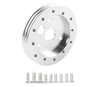 BGRVCKS Leva del Cambio al Volante Adattatore per Mozzo Volante 0.5" 1" 70 Mm 6 Fori(0.5inch Silver)