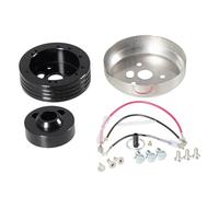 BGRVCKS Leva del Cambio al Volante Adattatore per Mozzo Volante A 5/6 Fori Ricavato dal Pieno per Buick 1969-1993(Nero-Argento)