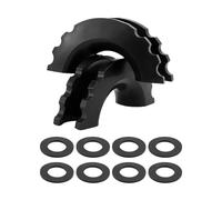 BGRVCKS Rondella Isolamento Grillo con Anello A D Protezione Paraurti di Traino per 3/4 5/8 Fuoristrada Copertura Gancio ad Occhiello(Nero)