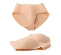 BGRYCN Slip realistici in Silicone con Effetto Push-up per i Glutei - Pantaloncini triangolari Elasticizzati ad Alta Compressione per Crossdresser e Cosplay,Giallo