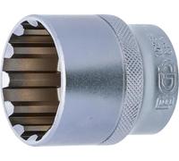 BGS 10232 | Bussola Gear Lock | 12,5 mm (1/2") | 32 mm | Azionamento quadrato interno 12,5 mm (1/2"), Gear Lock (profilo multi), acciaio al cromo vanadio, cromato, opaco
