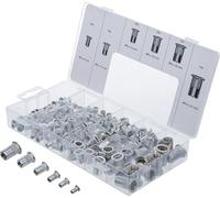 ASSORTIMENTO 150 INSERTI RIVETTI FILETTATI da M3 a M10 in ALLUMINIO