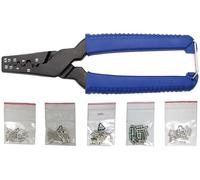 Alicate de terminales | incluye 150 terminales | 175 mm