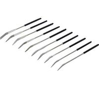 Juego de limas de diamante dobladas | curvas | 140 x 3 mm | 10 piezas
