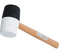BGS Mazza in gomma con manico in noce americano, testa bianca e nera, Ø63mm Quantità:1