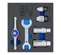 BGS 1984-2 | Modulo per carrelli portautensili 1/6: set cricchetto e utensili per maschiare+filettare | 6 pz.