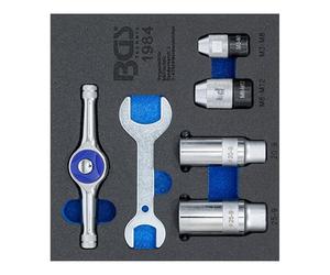 BGS 1984-2 | Modulo per carrelli portautensili 1/6: set cricchetto e utensili per maschiare+filettare | 6 pz.