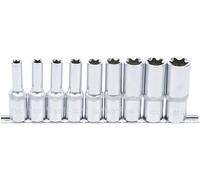 BGS Set di inserti per chiavi a bussola con profilo E, azionamento quadro interno profondo 12,5mm (1/2") apertura E10 - E24, 9pz. Quantità:1