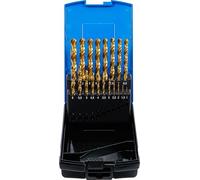 Juego de brocas espirales | HSS-G | nitrurado de titanio | 1-10 mm | 19 piezas