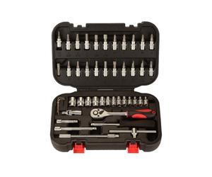 BGS 2142 cassetta cricchetto 1/4 46 pz. assortimento bussole inserti cacciaviti