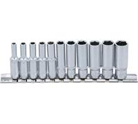Set 11 bussole lunghe sottili con attacco da 1/4 made in Germany Cromo-vanadio