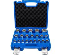 BGS Set di inserti per chiavi a bussola poligonale, azionamento quadro interno 12,5mm, apertura 8 - 36mm, 21pz. Quantità:1