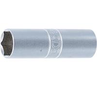 BGS 2425 | Inserto per candele esagonali | parete sottile | azionamento quadrato interno 12,5 mm (1/2") | SW 16 mm