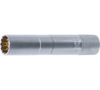 Vaso para bujías magnético, 12 caras, largo | entrada 10 mm (3/8") | 14 mm