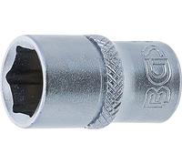BGS 2482 | Bussola esagonale | 6,3 mm (1/4") | 10 mm | Acciaio al cromo vanadio, cromato, opaco, con zigrinatura