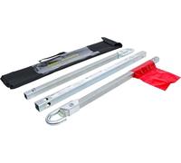 BGS Barra di traino | 2000 kg | 1,8 m | Acciaio inossidabile | Gancio a 3 vortici | Argento | Automobile