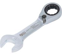 Llave combinada | corta | con carraca reversible | 17 mm