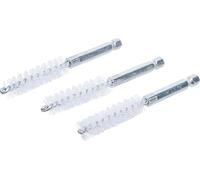 BGS technic 3078-12-N - Spazzola in nylon, 3 pezzi 12 mm con attacco esagonale 6,3 mm (1/4")