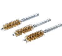 BGS 3078-13-M | Spazzola in ottone | 3 pezzi | 13 mm | Attacco esagono esterno 6,3 mm (1/4") | Spazzole con fori | per BGS 3078