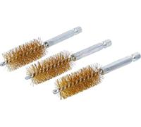 BGS 3078-18-M | Spazzola in ottone | 3 pezzi | 18 mm | Attacco esagono esterno 6,3 mm (1/4") | Spazzole con fori | per BGS 3078