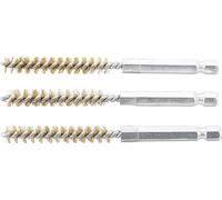 BGS 3078-8-M | Spazzola in ottone | 3 pezzi | 8 mm | Attacco esagonale esterno 6,3 mm (1/4") | Spazzole con fori | per BGS 3078