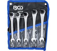 BGS 30836 | Serie di chiavi combinate a cricchetto | con bocca aperta | 5 pz.