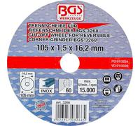 BGS 3266 | Disco da taglio per smerigliatrice angolare BGS | Ø 105 x 1,5 x 16,2 mm