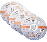 BGS 3935 | Dischi da taglio per acciaio inossidabile | 5 pezzi | Ø 115 x 1,0 x 22,2 mm | extra sottili | Dischi flessibili