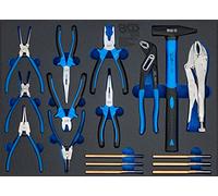 Bandeja para carro 3/3: Juego de martillos, alicates y botadores | 17 piezas