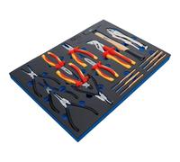 BGS 4011 | Modulo per carrelli portautensili 3/3: serie pinze, cacciaspine, martello | 17 pz.