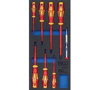 BGS 4037, Inserto per Carrello da Officina 1/3: Set di cacciaviti VDE, 8 Pezzi -