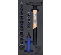 BGS 4041 | Modulo per carrelli portautensili 1/3: fustelle punzone e martello | 15 pz.