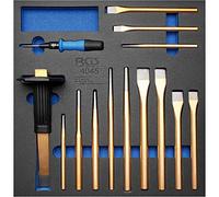 Bandeja para carro 2/3: Botadores, cinceles y granetes | 14 piezas