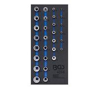 Bandeja para carro 1/3: Llaves de vaso 12 caras | 6,3 mm (1/4") / 12,5 mm (1/2") | 29 piezas