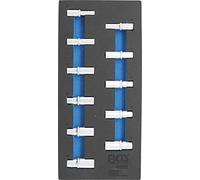 Bandeja para carro 1/3: Llaves de vaso hexagonal | 10 mm (3/8") | 8-19 mm | largas | 11 piezas